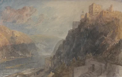 Rheinfels Blick auf Katz und Gourhausen